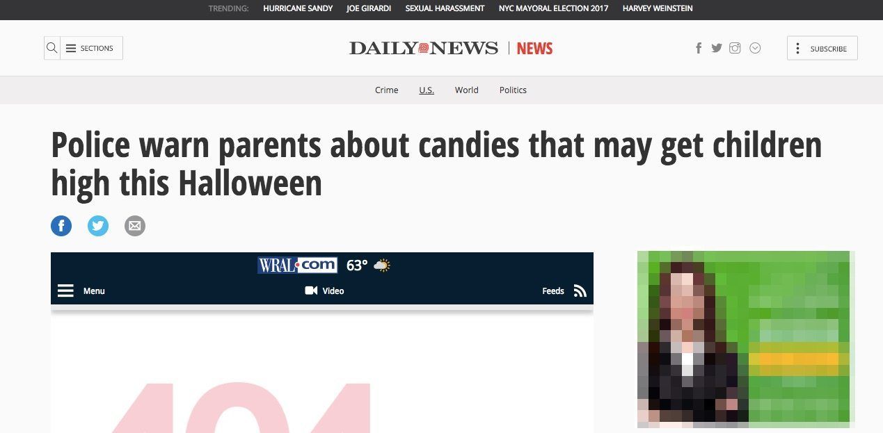 NY Daily article on cbd candy halloween