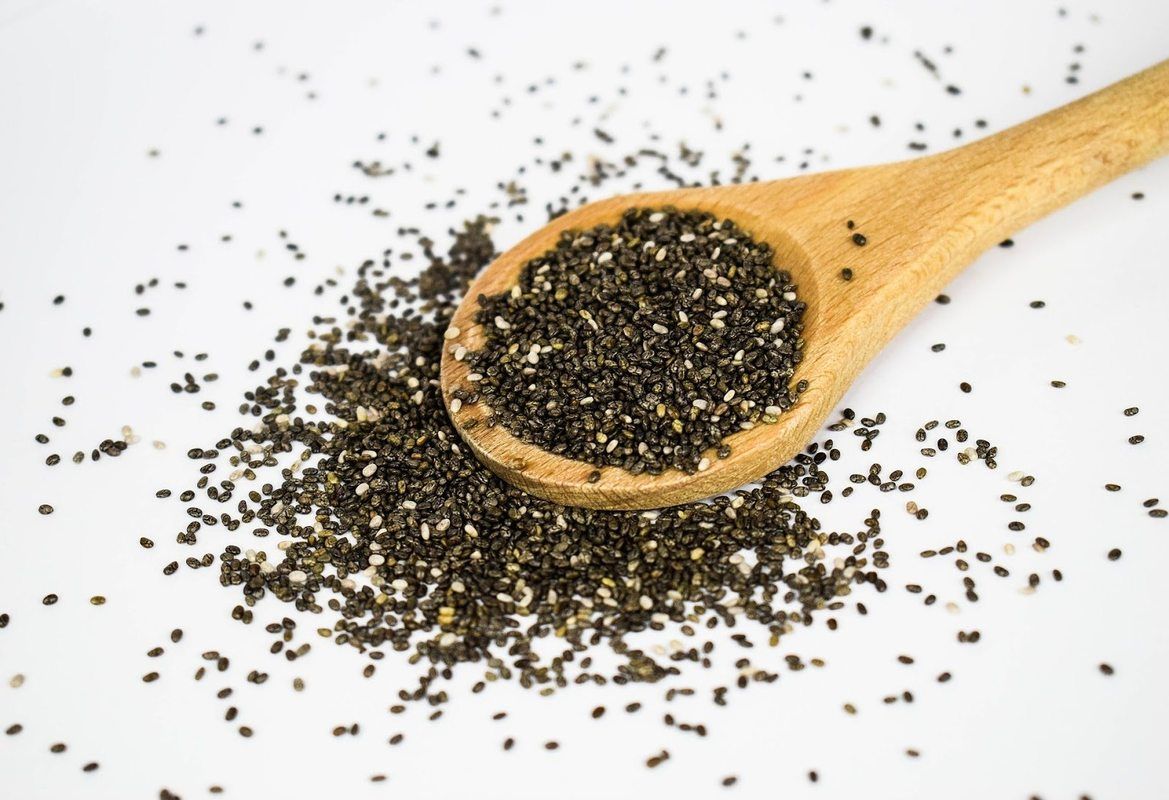 Chia seeds are a source of nutrients like calcium, fiber, iron and omega-3 fatty acids.
