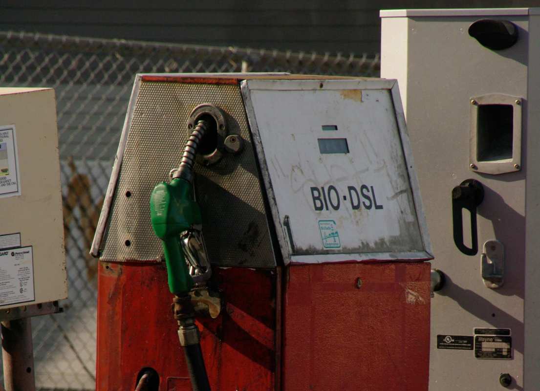 A biodisel fuel pump at a filling station. Biodiesel is one very appealing option for hemp biofuel.