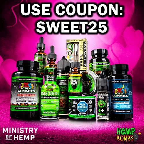 Hemp Bombs (Ministry of Hemp Official Valentine's Day Gift Guide)