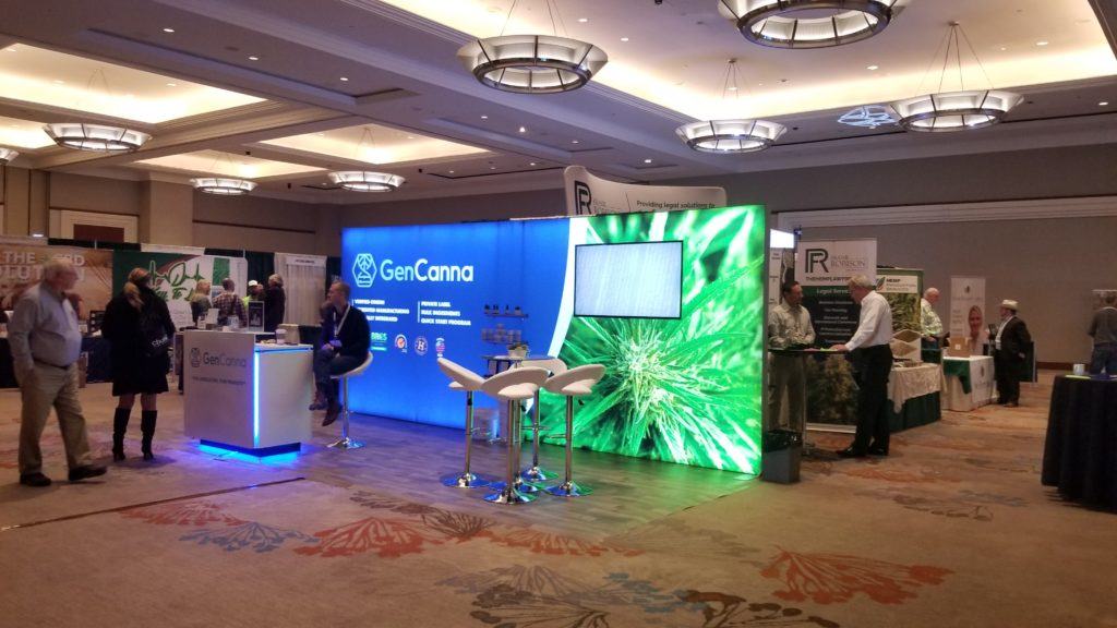CBD is predicted to become a billion dollar industry in 2019, and the CBD boom was very visible at this year's Hemp Industries Association Conference. Photo: The expo floor at the 2019 Hemp Industries Association Conference.