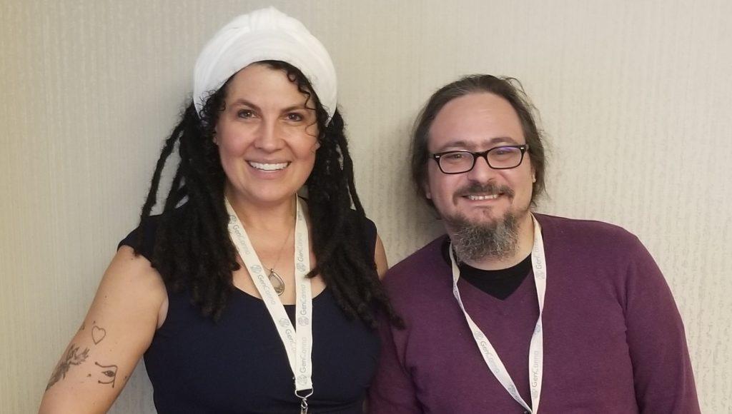 Joy Beckerman, president of the Hemp Industries Association (left), poses with Kit O'Connell, Editor in Chief of Ministry of Hemp.