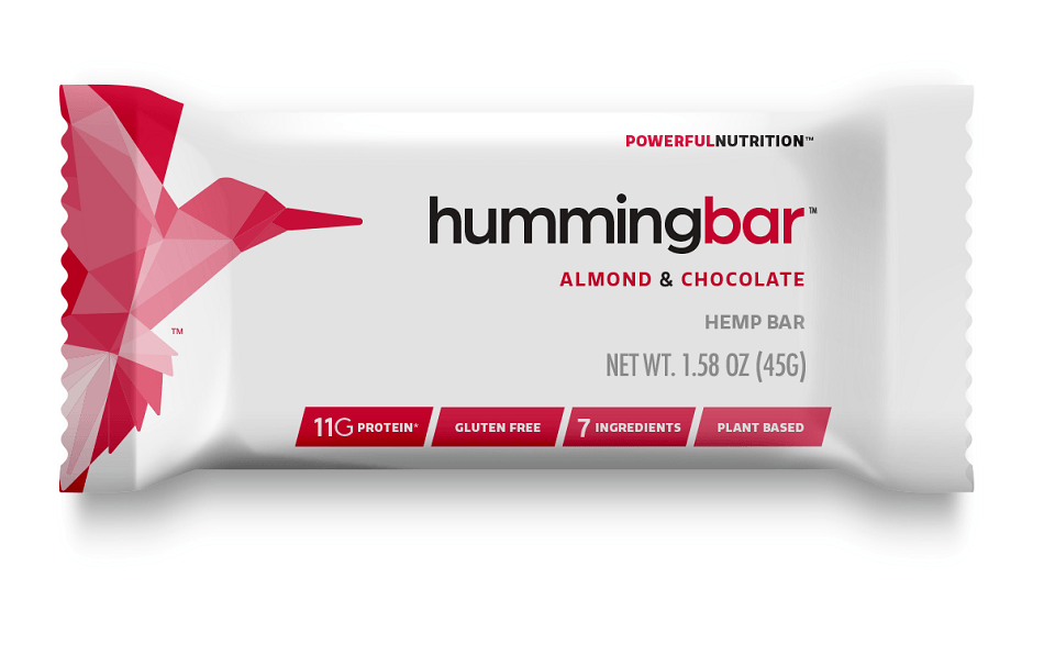 Humming Bar is a hemp energy bar with hemp seeds