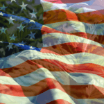 The 2020 election in the U.S. was a major step forward for hemp and cannabis. A photo of the U.S. flag, partly transparent so a photo of hemp plants can be seen underneath.